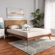 Baxton Studio Nura Mid-Century Modern Walnut Brown Finished